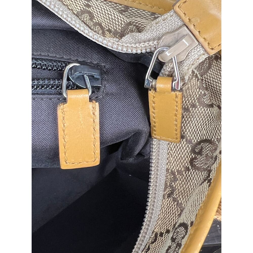 Vintage Gucci GG Canvas Sherry Line Tote Bag Yellow 019-0402 Tom Ford Era - Picture 13 of 16